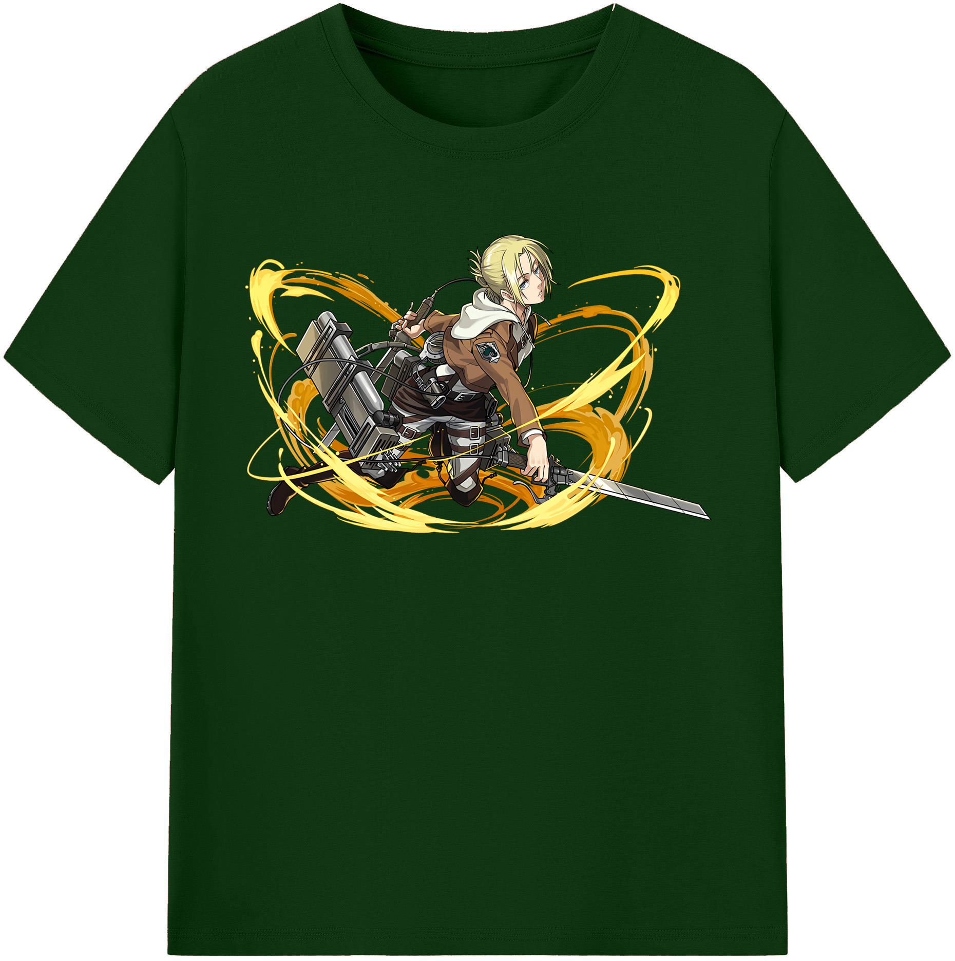（画像用） 進撃の巨人 アニ・レオンハート Attack on Titan Annie Leonhart 綿100％半袖Tシャツ（フロントプリント）